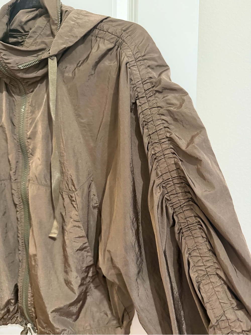 Free people movement way home packable jacket dark olive green color. Size small - Picture 5 of 5
